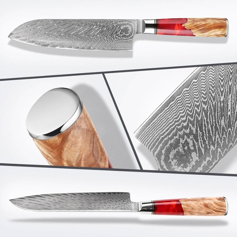 couteau japonais santoku finitions magnifiques