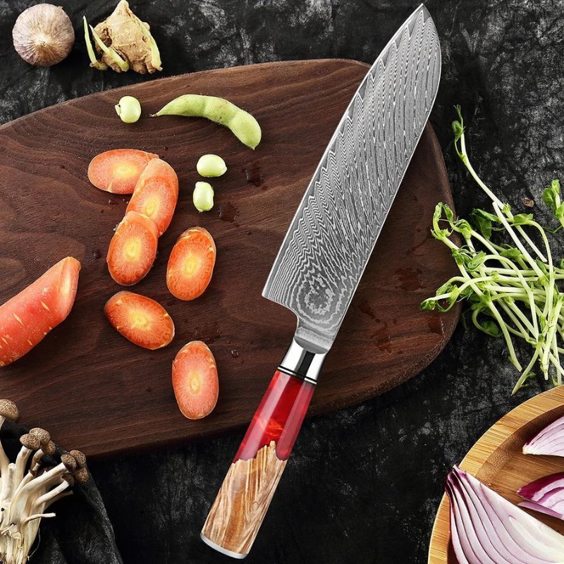 couteau japonais santoku lame ultra tranchante