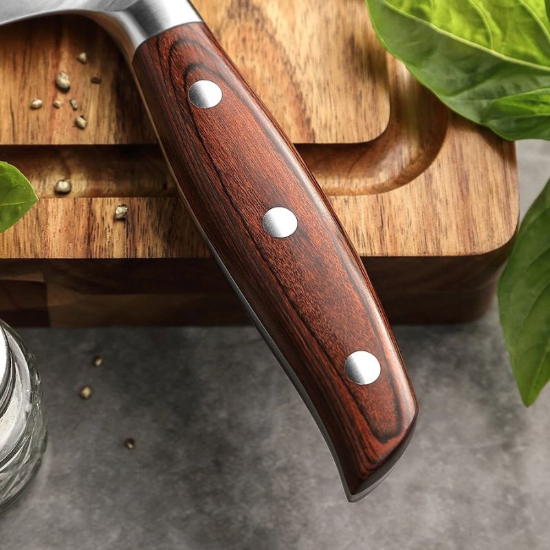 couteau santoku manche en bois pakka