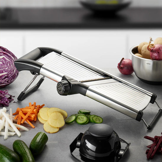 mandoline japonaise réglage et sécurité