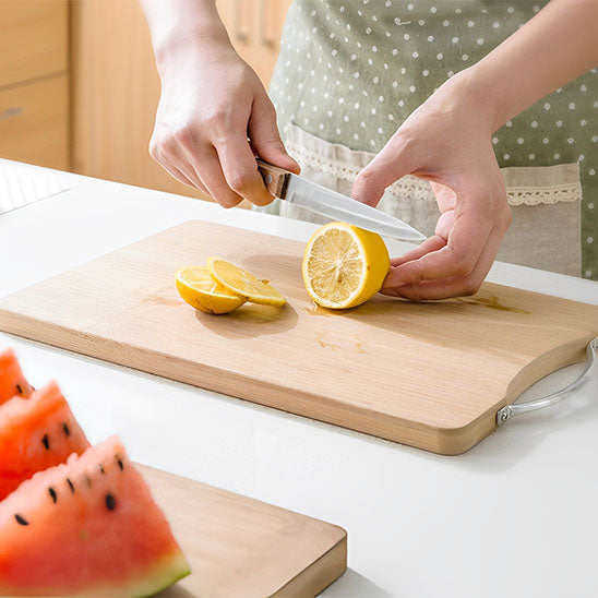 planche à découper en bois fruits