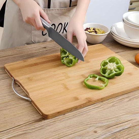 planche à découper en bois légumes
