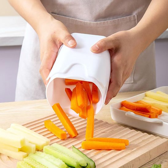 Coupe frites bac de récupération